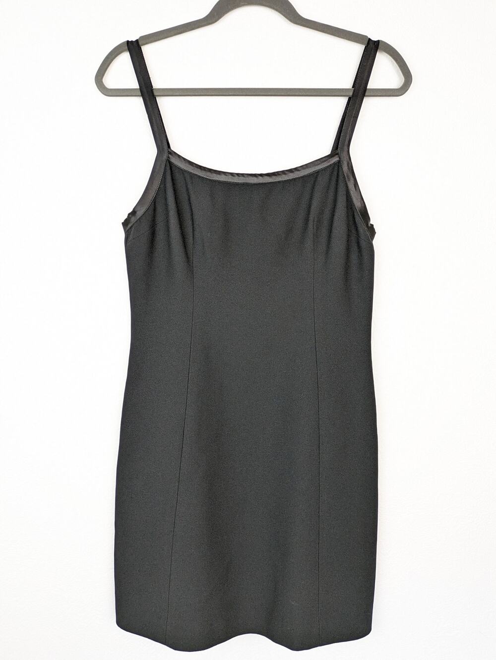 Vintage Bebe Dress 90s Y2K LBD Little Black Dress Sexy Edgy Size 10